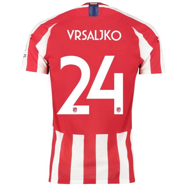 Thailande Maillot Football Atlético Madrid NO.24 Vrsaljko 2019-20 Rouge